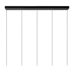 Lucide Tubule Modern Bar Pendant Light - LED - 5x7W 2700K - Black