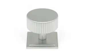 From The Anvil Satin Chrome Judd Cabinet Knob - 38mm (Square)