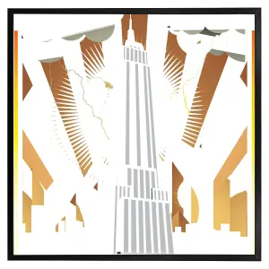 Art deco skyscraper (Picutre Frame) / 24x24" / White