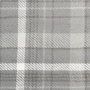 Woven Check Print Pair of Curtains, Charcoal - 66 x 72