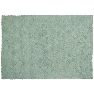 Cotton Area Rug 160 x 230 cm Green HATAY