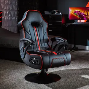 X-Rocker Torque Gaming Chair, 2.1 Audio Console Gaming Seat with Sound Vibration - BLACK / RED