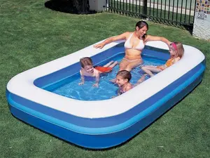 2m x 1.5m Giant Rectangular Inflatable Garden Kids / Family Paddling Pool