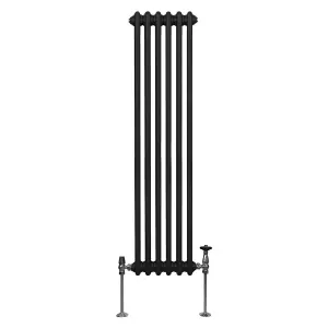 Traditional 3 Column Radiator - 1500 x 292 mm - Black