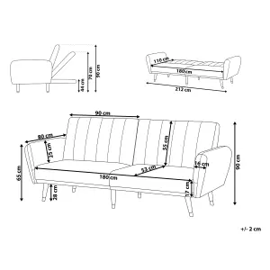 Beliani Glam Sofa Bed VIMMERBY Light Brown