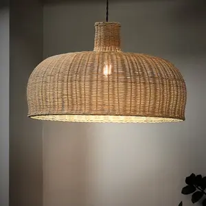 Natural Rattan Easy Fit Shade Home Décor Pendant Light Shade Fitting