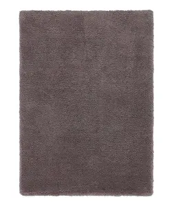 Smoke Shaggy Modern Plain Easy to clean Rug for Dining Room Bed Room and Living Room-160cm X 230cm