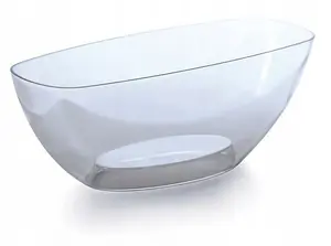 Plant Orchid Pot Plastic 3 Colours Gloss Oval Planter Transparent Clear 36cm