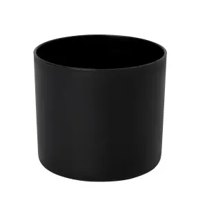 GoodHome Black Plastic Plant pot (Dia) 17.6cm, (H)16cm, 3.63L