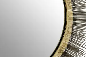 Interiors by Premier Templar Brass Finish Wall Mirror