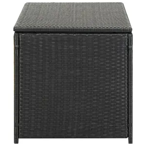 Berkfield Garden Storage Box Poly Rattan 100x50x50 cm Black