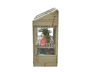 Wooden Small Mini Lean To Greenhouse (1.2x0.62m)