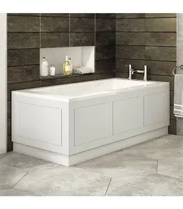 Halite 700mm White Shaker End Bath Panel