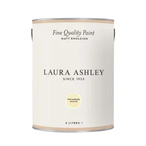 Laura Ashley Primrose White Matt Emulsion paint, 5L