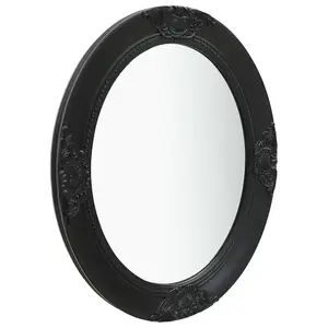 Berkfield Wall Mirror Baroque Style 50x60 cm Black