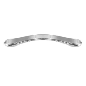 Brushed Metal Curved Bow Kitchen Cabinet Handles Drawer Door Cupboard Wardrobe Furniture Pull Handle Silver,L13cm,Pair