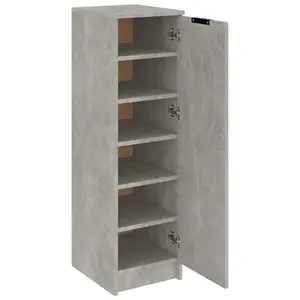 Berkfield Shoe Cabinet Concrete Grey 30x35x100 cm Engineered Wood