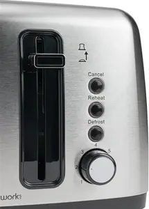 Cookworks 4 Slice Toaster - Stainless Steel