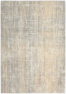 Grey Beige Abstract Modern Living Room Bedroom & Dining Room Rug-97cm X 152cm