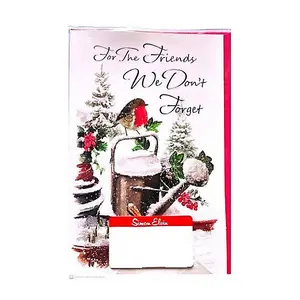 Simon Elvin For The Friend We Dont Forget Christmas Card (Pack of 6) Multicoloured (One Size)