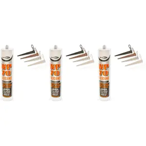 Bond It WP70 Silicone Sealant Low Modulus Neutral Cure Black WP70BL (Pack of 3)