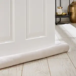 Catherine Lansfield Kingsley Matt Velvet Double Sided Under Door Draught Excluder Cream