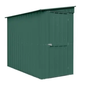 Globel 4x8ft Lean-To Metal Garden Shed - Heritage Green