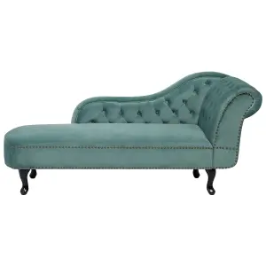 Right Hand Chaise Lounge Velvet Mint Green NIMES