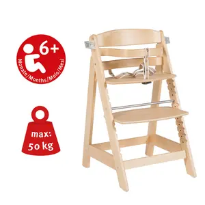 Sit Up High Chair Light Brown