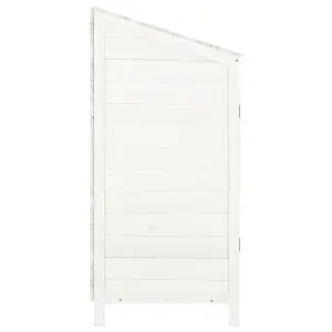 Berkfield Garden Shed White 55x52x112 cm Solid Wood Fir