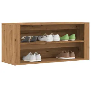 Berkfield Shoe Bench Artisan Oak 100x35x45 cm Engineered Wood