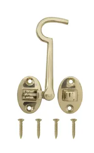 Brass-plated Cabin hook, (L)100mm