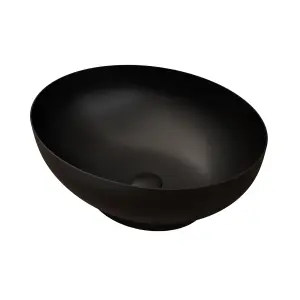 Nes Home 410mm x 335mm Countertop Basin Oval Matte Black