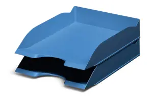 Durable ECO Recycled Plastic Stackable Letter Tray Document File - A4+ Blue