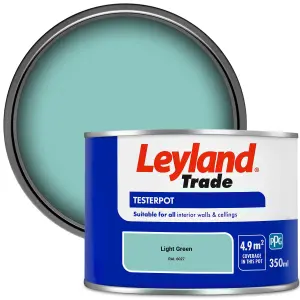 Leyland Trade Vinyl Matt Walls & Ceilings Emulsion Paint Light Green (RAL 6027) 350ml Tester