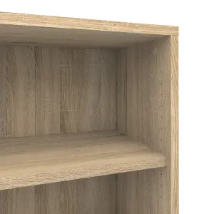 Prima Bookcase 1 Shelf With 2 Drawers + 2 File Drawers In Oak