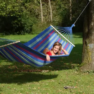 Amazonas Aruba Single Spreader Bar Weatherproof Garden Hammock With Tree Fixings - Juniper