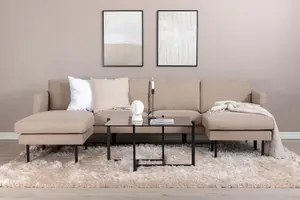 Zoom U Shape Sofa Set, Beige Sofas