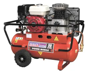 Sealey Air Compressor 50L Belt Drive Petrol Engine 5.5hp SA5055