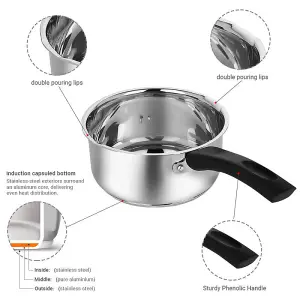 Penguin Home  Professional Induction-Safe Saucepan with Lid