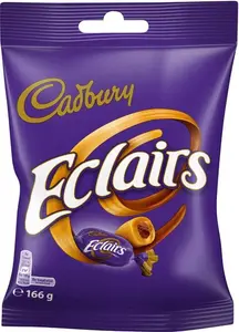 Cadbury Chocolate Eclairs Toffee & Chocolate 130G Bag 3616