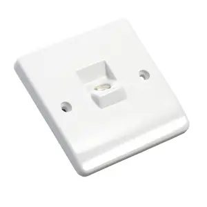 MK Single TV socket Gloss White