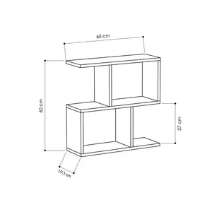 Barbara Side Table Modern 2-Tier Design with Storage Compartments White