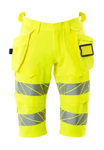 Mascot Accelerate Safe Stretch Shorts with Holster Pockets (Hi-Vis Yellow)  (36.5) (Leg Length - Regular)