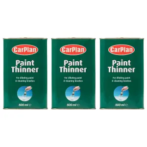 Carplan Paint Thinners For Diluting Paint & Cleaning Brushes 500ml x3