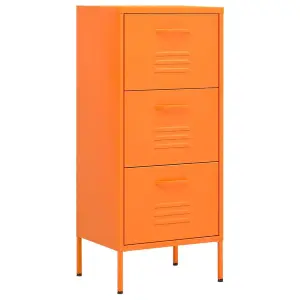 Berkfield Storage Cabinet Orange 42.5x35x101.5 cm Steel