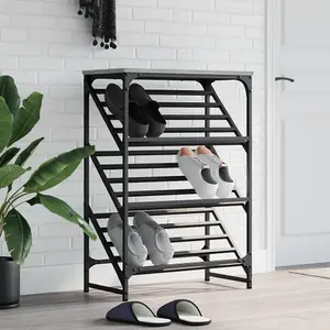 Berkfield Shoe Rack Grey Sonoma 60x30x85 cm Engineered Wood