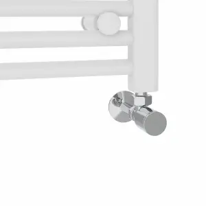 Rinse Modern Bathroom Heated Towel Rail Ladder Radiator 800x400mm Straight for Bathroom Kitchen White