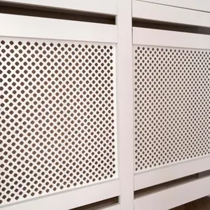 White Radiator Cover With Storage Draw - Medium