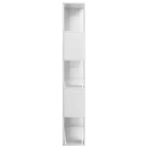 Berkfield Book Cabinet/Room Divider High Gloss White 80x24x159 cm Engineered Wood